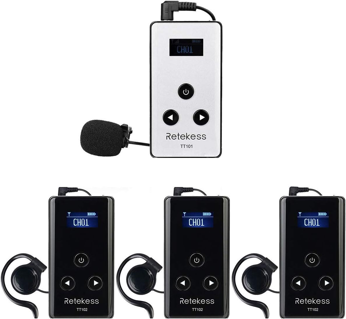 Flаѕh Dеаlѕ - 40% оƒƒ Case of 1 Transmitter 3 Receivers,Retekess TT101,Wireless Tour Guide System,Church Translation Equipment,256ft Transmission,99 Channels,Used for School,Factory Museum Tour Flаѕh Dеаlѕ - 40% оƒƒ Case of 1 Transmitter 3 Receivers,Retekess TT101,Wireless Tour Guide System,Church Translation Equipment,256ft Transmission,99 Channels,Used for School,Factory Museum Tour