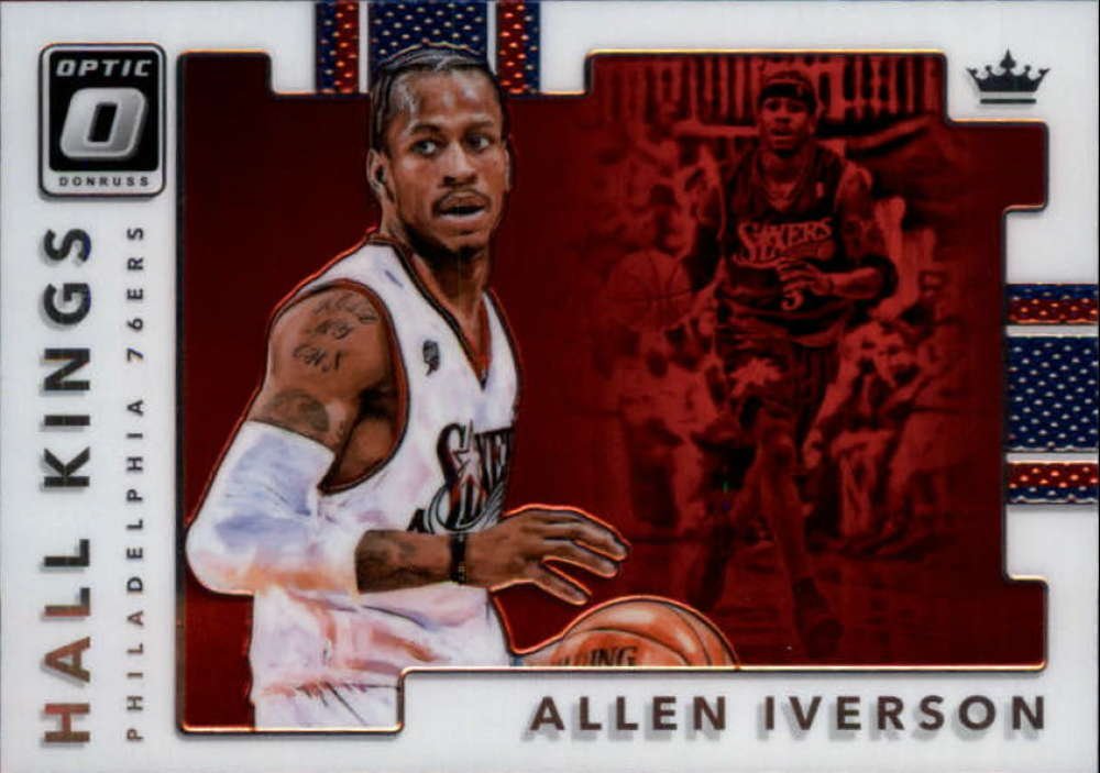 2017-18 Donruss Optic Hall Kings #18 Allen Iverson 76ers NBA Basketball Trading Card