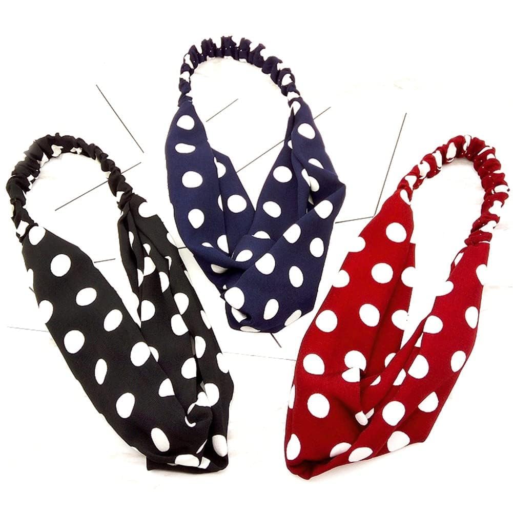 PARTYCART 5 Pc Fashion Polka Dot Elastic Hair Bands Women Girls Wave Point Cross Knot Headbands Korean Style Hair Accessories Makeup Hairband RANDOM COLOR (B0CQK88LFH) Amazon Price History, Amazon Price Tracker