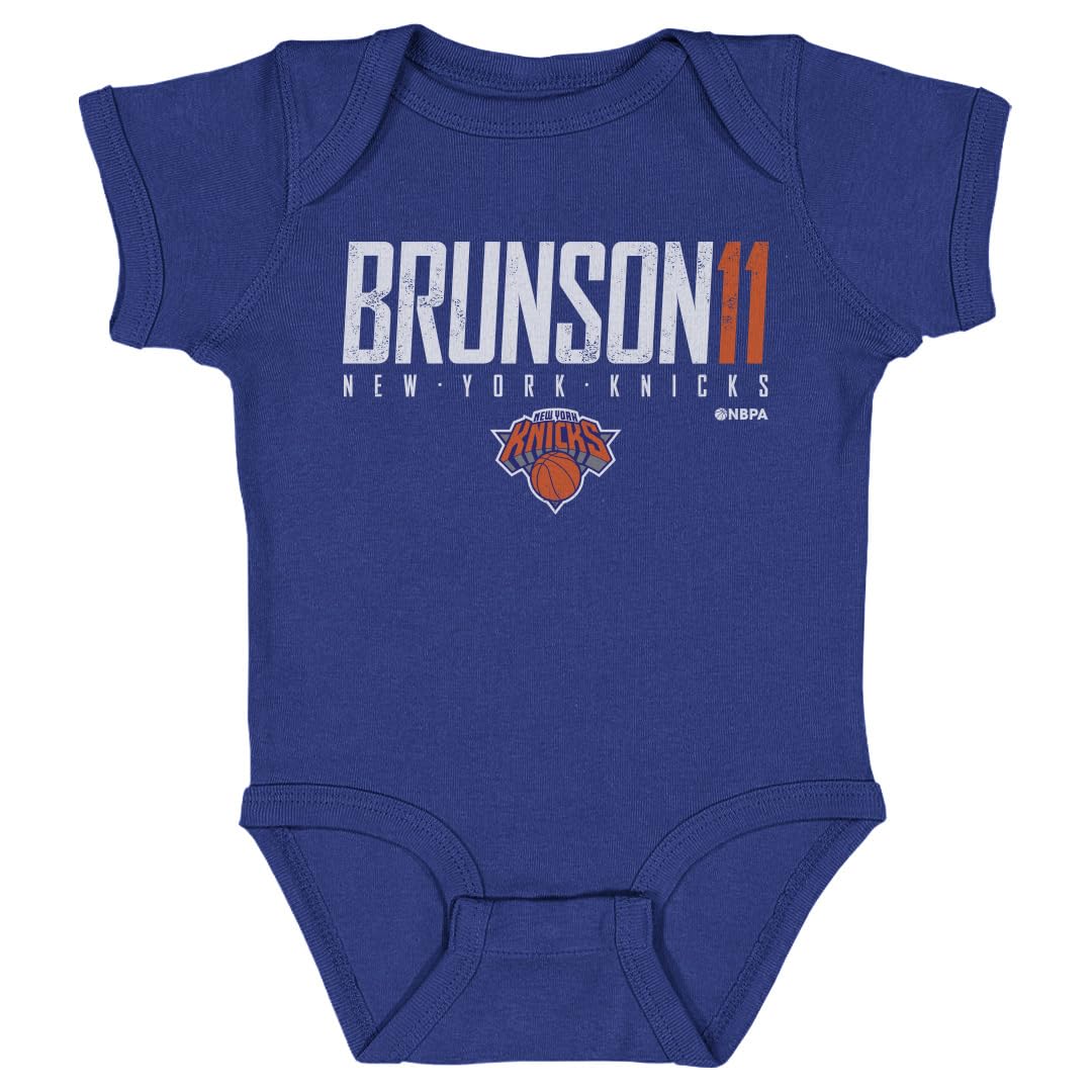 Jalen Brunson New York Knicks One-Piece Infant Bodysuit - Jalen Brunson New York Knicks Elite WHT (Royal Blue, 12M)