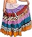 Wevez Women's Pack of 3 Tribal Style 7-Layer Skirt, One Size, Assorted