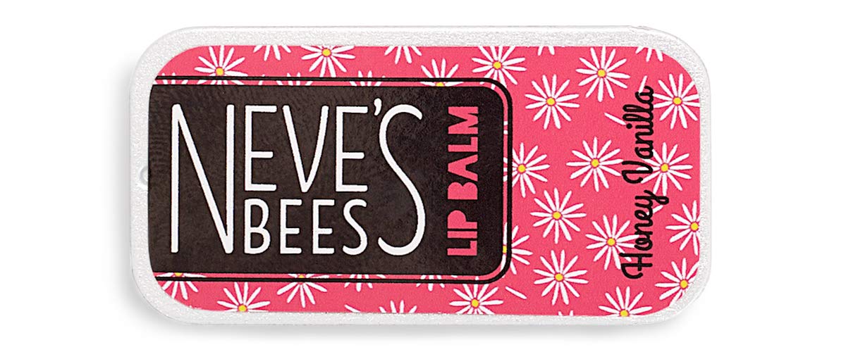 Beeswax Lip Balm - Honey Vanilla - 100% Natural - Cute Little Slider Tin - 7g (see pic for size)