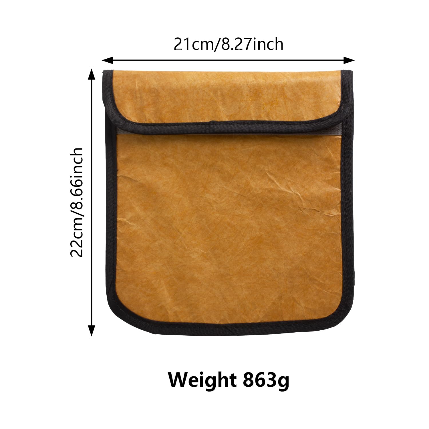 eTone Waterproof Storage Carrying Case Bag Xray Proof Bags Film X-Ray Protector Bag Radiation-resistant Bag for Photographers Tourists Travelers, Dark Yellow (Large)