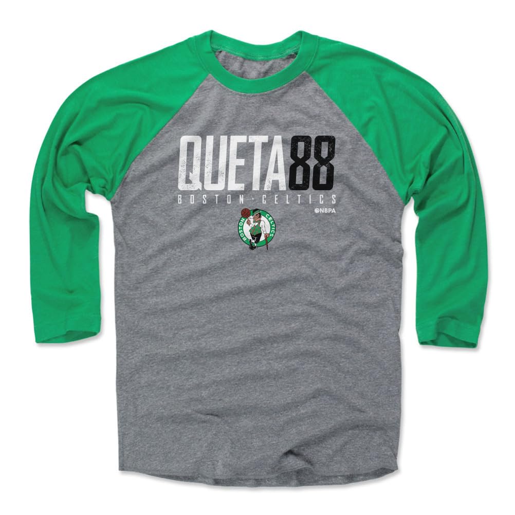 500 LEVEL Neemias Queta Boston Celtics 3/4 Sleeve Raglan T-Shirt - Neemias Queta Boston Celtics Elite WHT