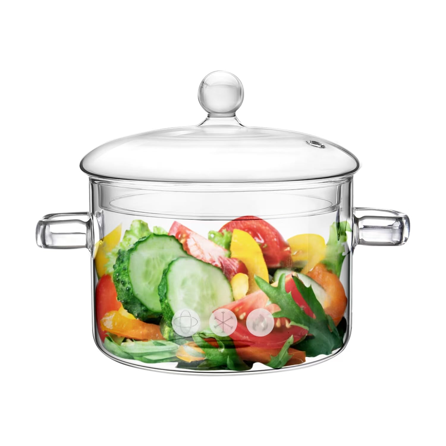Panelas de vidro para cozinhar no fogo, panela de vidro de 1,5 L com  tampa, panela de cozimento resistente ao calor para fogo, panela para  cozinhar, sopa, leite, ch. : Amazon.com.br: Esporte