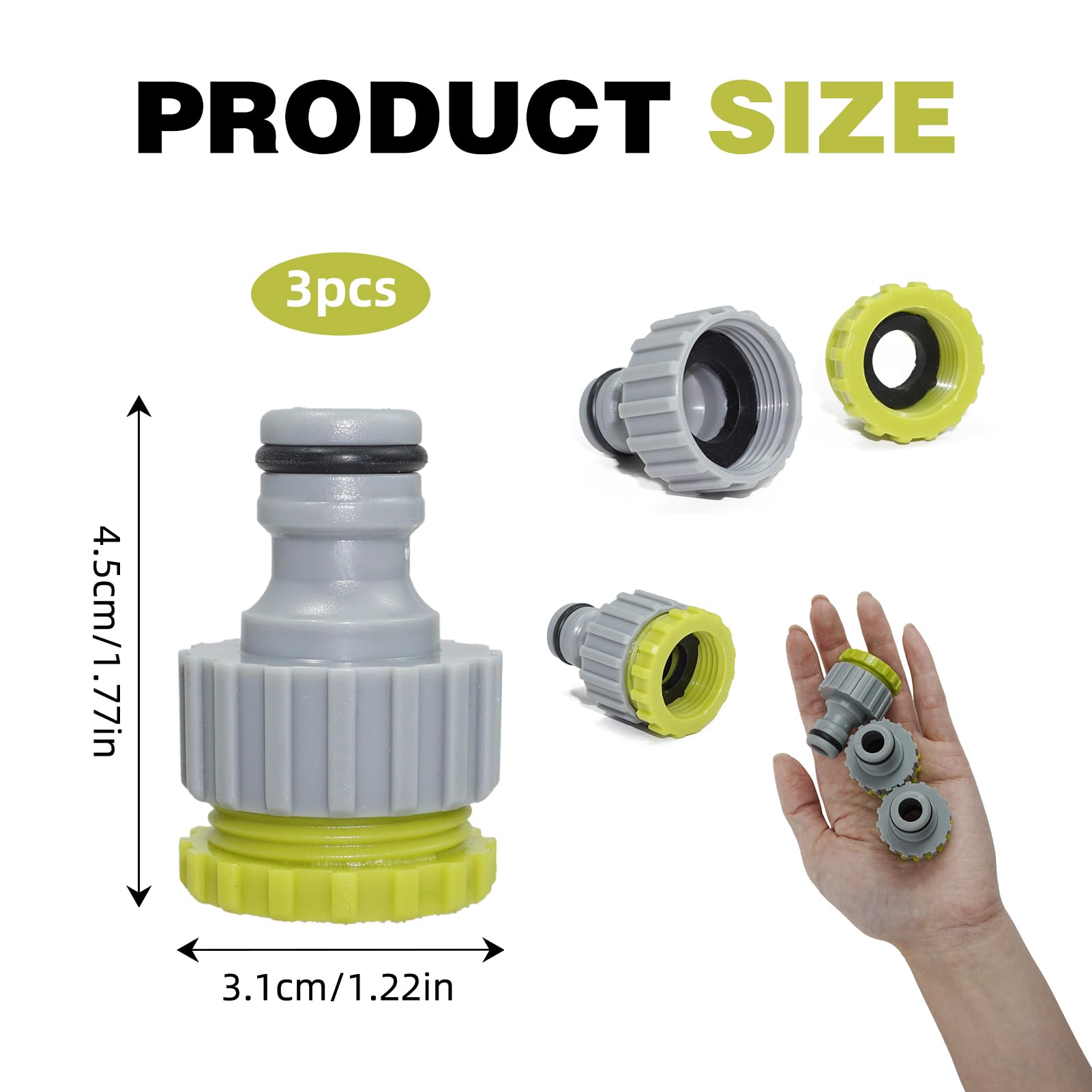 Adattatore Tubo Acqua Universale Raccordo Universale Per Irrigazione Giardino - Adattatore Maschio/femmina Plastica, 1/2 E 3/4 Raccordi Per Tubi Da Irrigazione