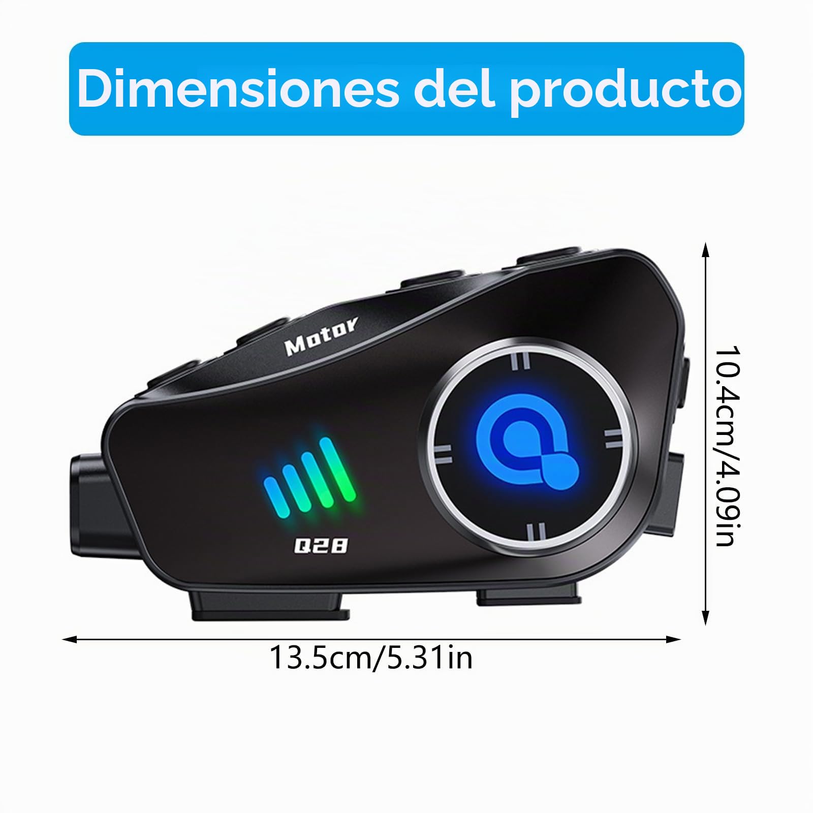 Helmets - Intercomunicador compatible con Bluetooth con grabadora de conducción 1080P 120°, auriculares de 360 grados, cámara