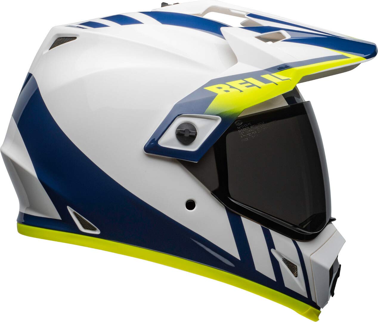 BELL MX-9 Adventure MIPS Integralhelm – Für Gelände & Straße, Mit Visier, XXL (63-64 Cm), Weiß/gelb