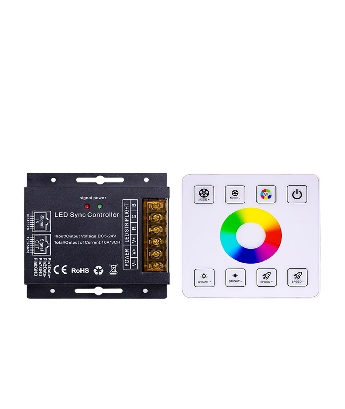 Controlador de atenuación LED para iluminar tus momentos felices con tiras de color RGBWC sincronizadas