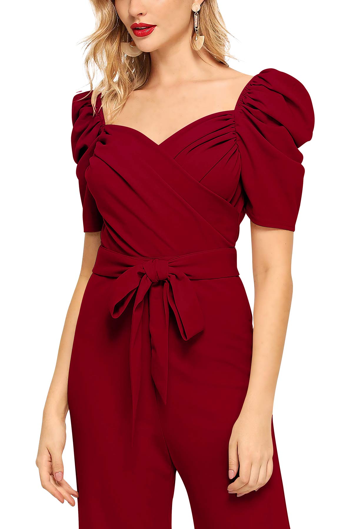 ILLI LONDON Women's Maxi Jumpsuits (X-Large, Maroon) 2