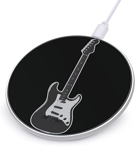 Cool Bass Guitar - Almohadilla de carga inalámbrica de 10 W, almohadilla de carga rápida compatible con iPhone 15 14 13 12 Series Samsung Galaxy