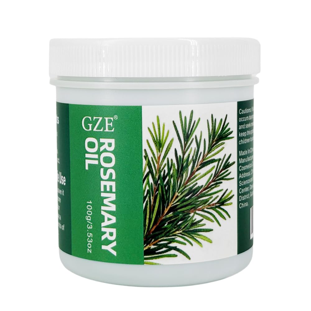 GZE Solid Rosemary Hair Growth Grease - Scalp Treatment for Hair Thickness, 100% Natural Rosemary Extract, 100g/3.53oz (100g) 3.53 Fl Oz (Pack of 1)