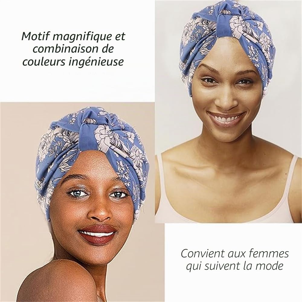 Foulard de chimio pour femme avec perte de cheveux - Bonnet de chimiothérapie - Turban