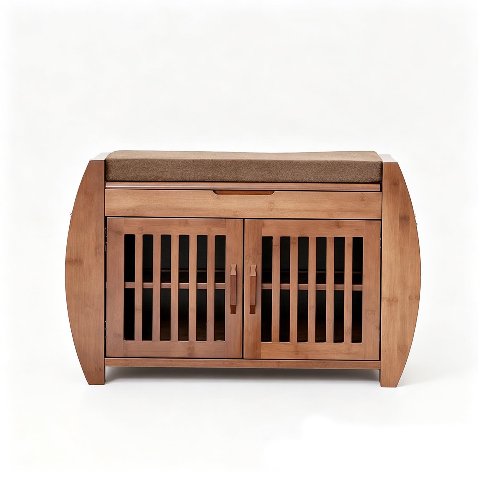 Banc de rangement pour chaussures en bambou robuste avec assise confortable