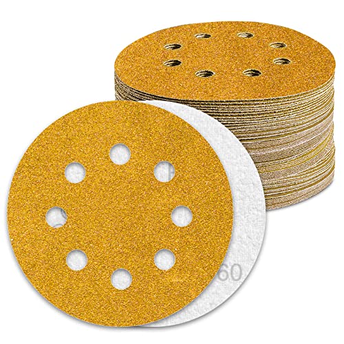 Dischi Abrasivi 125mm 70 Pezzi - Carta Vetrata 8 Fori Per Levigatrice Orbitale, Grana Mista 120-1000 - Foto 5