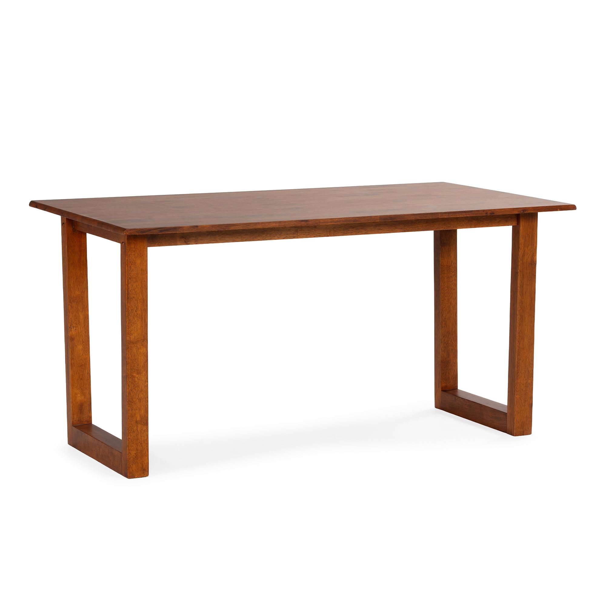 HOMN LIVING Mesa de Comedor Chipre 140x60 cm Color Nogal, Madera Maciza, 140 cm (Ancho) 60 cm (Profundo) 75 cm (Altura)