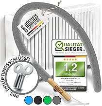BRUSHYZ® Heizkörperbürste lang 115cm [Note 1,2] inkl. Entlüftungsschlüssel I Heizungsbürste für Heizkörper reinigen & Heizkosten senken I Long Radiator Brush I Flexible Heizkörper Reinigungsbürste