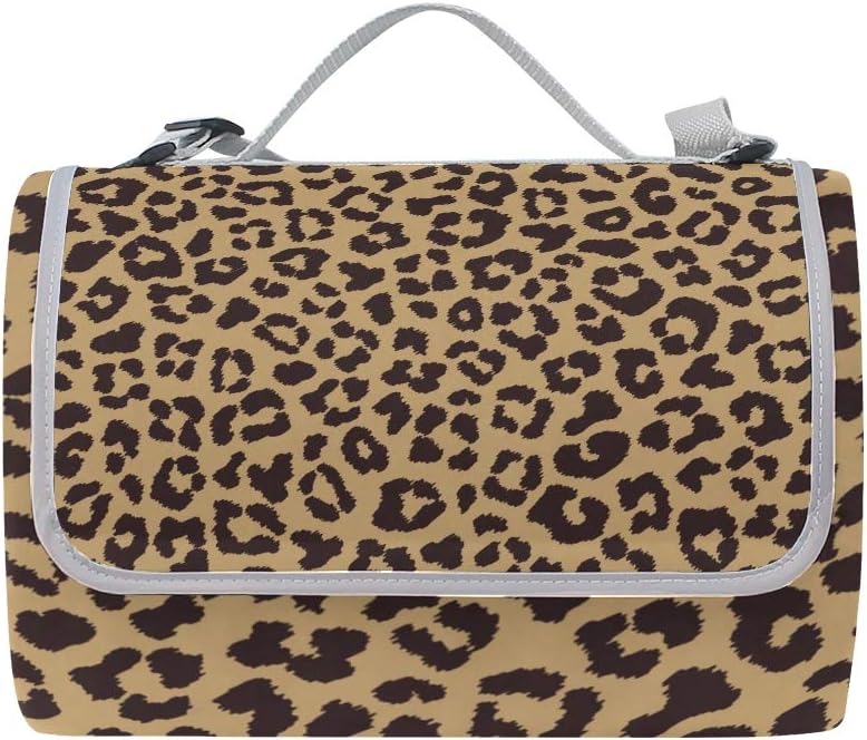 レジャーシート 魅力的なヒョウ柄 ピクニック 折りたたみ 撥水 アウトドア クッション マット コンパクト 花見 運動会 キャンプ