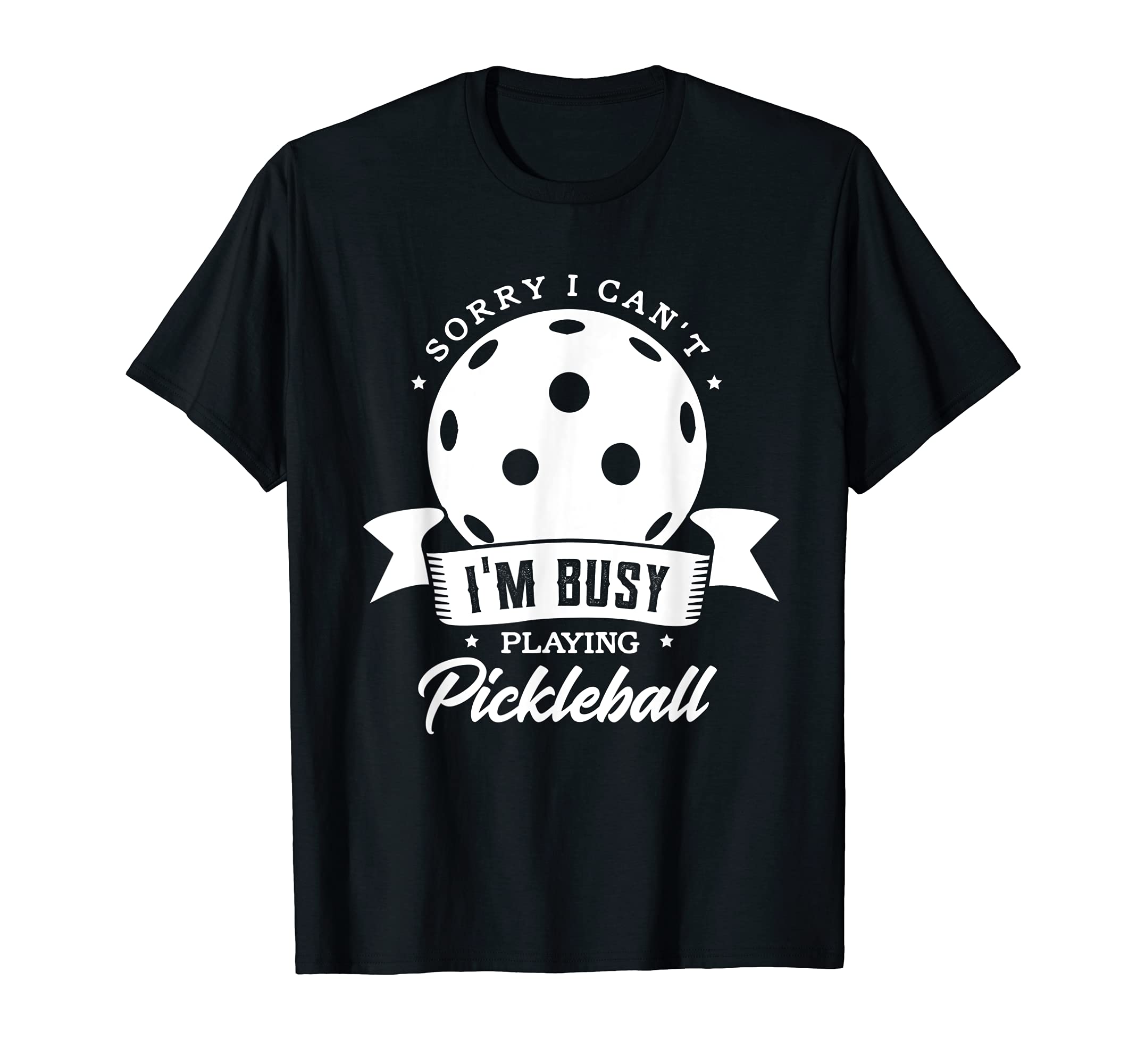 Busy Playing Pickleball Player Funny T-ShirtOEKO-TEX STANDARD 100