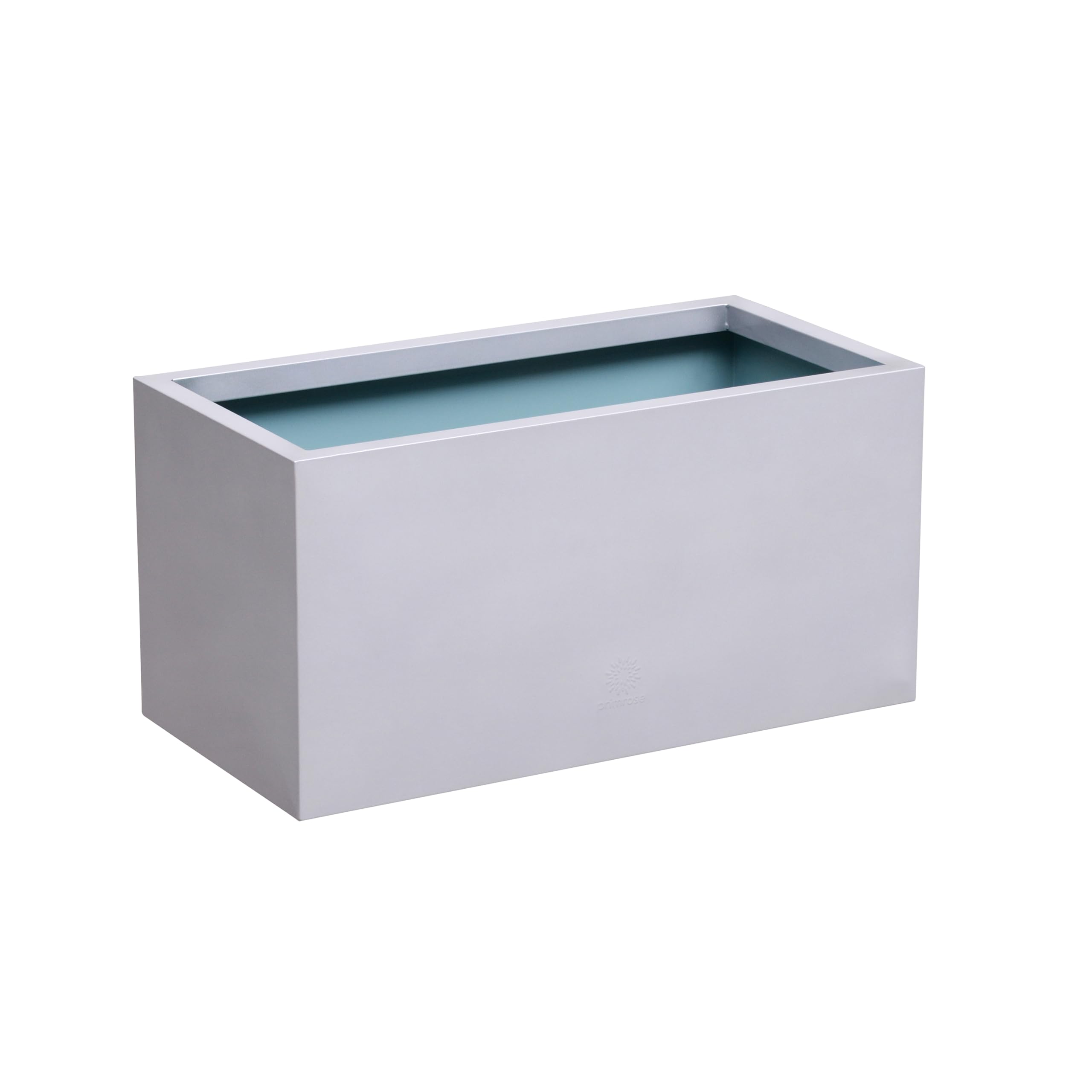 Primrose Silver Zinc Galvanised Planter Rectangular Outdoor Trough Planters Xl 100Cm X 40Cm (39In X 15.7In)