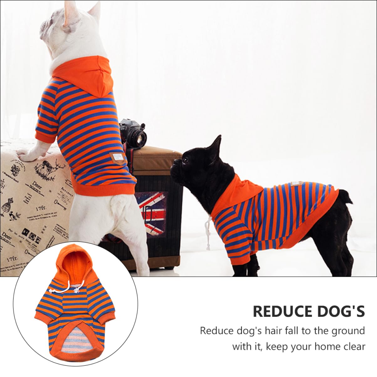BESPORTBLE 3pezzi Maglietta Strisce Per Cani Cotone Traspirante Abbigliamento Per Animali Domestici Per Occasioni Speciali e Attività All Aperto Comoda e Alla Moda Varie Taglie