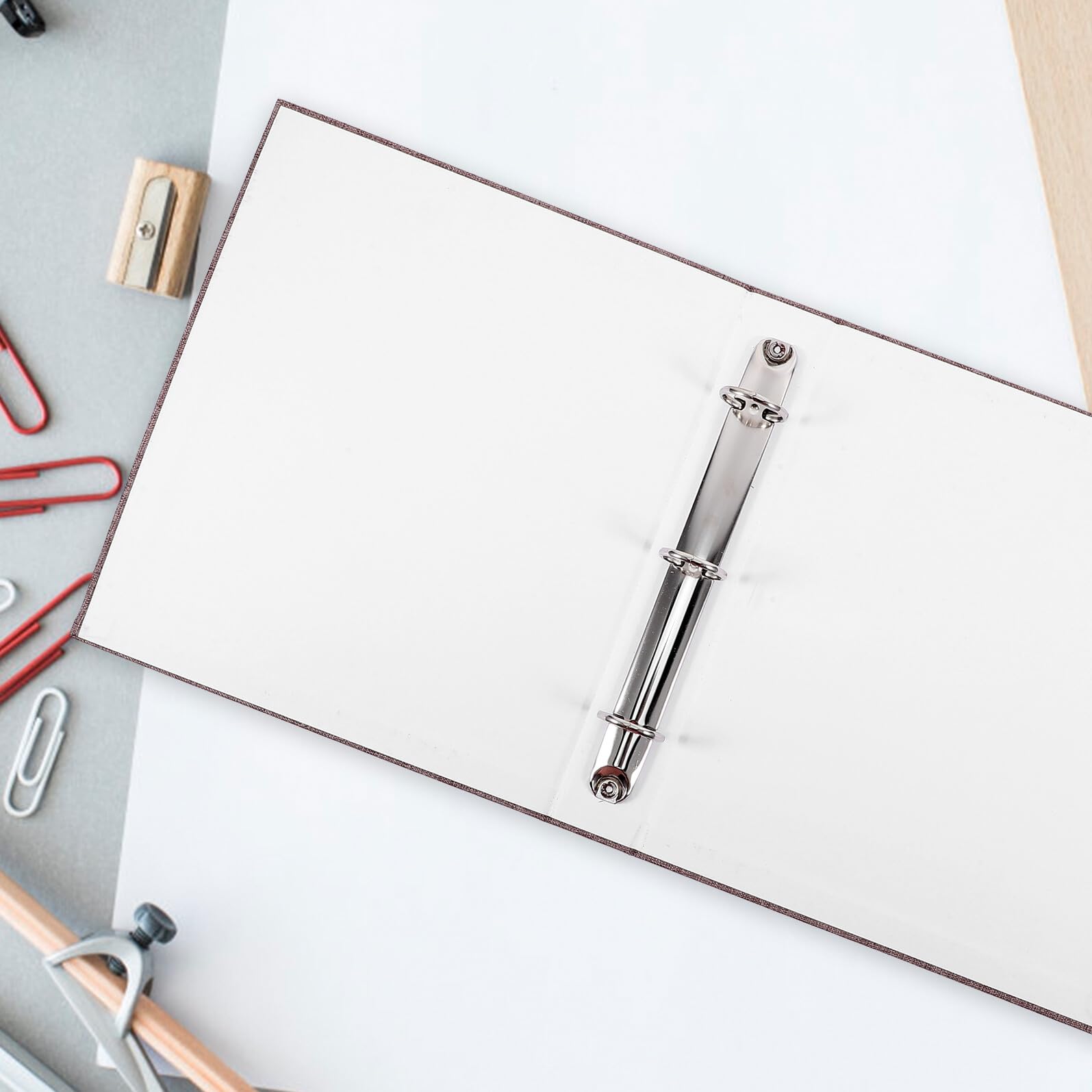 3 Stück Ring Binder Cover aus Strapazierfähigem Stoff Leicht Rutschfest Nachfüllbar Schutzhülle für Lose Geeignet für Studenten Büro und Schule Tiefgrau