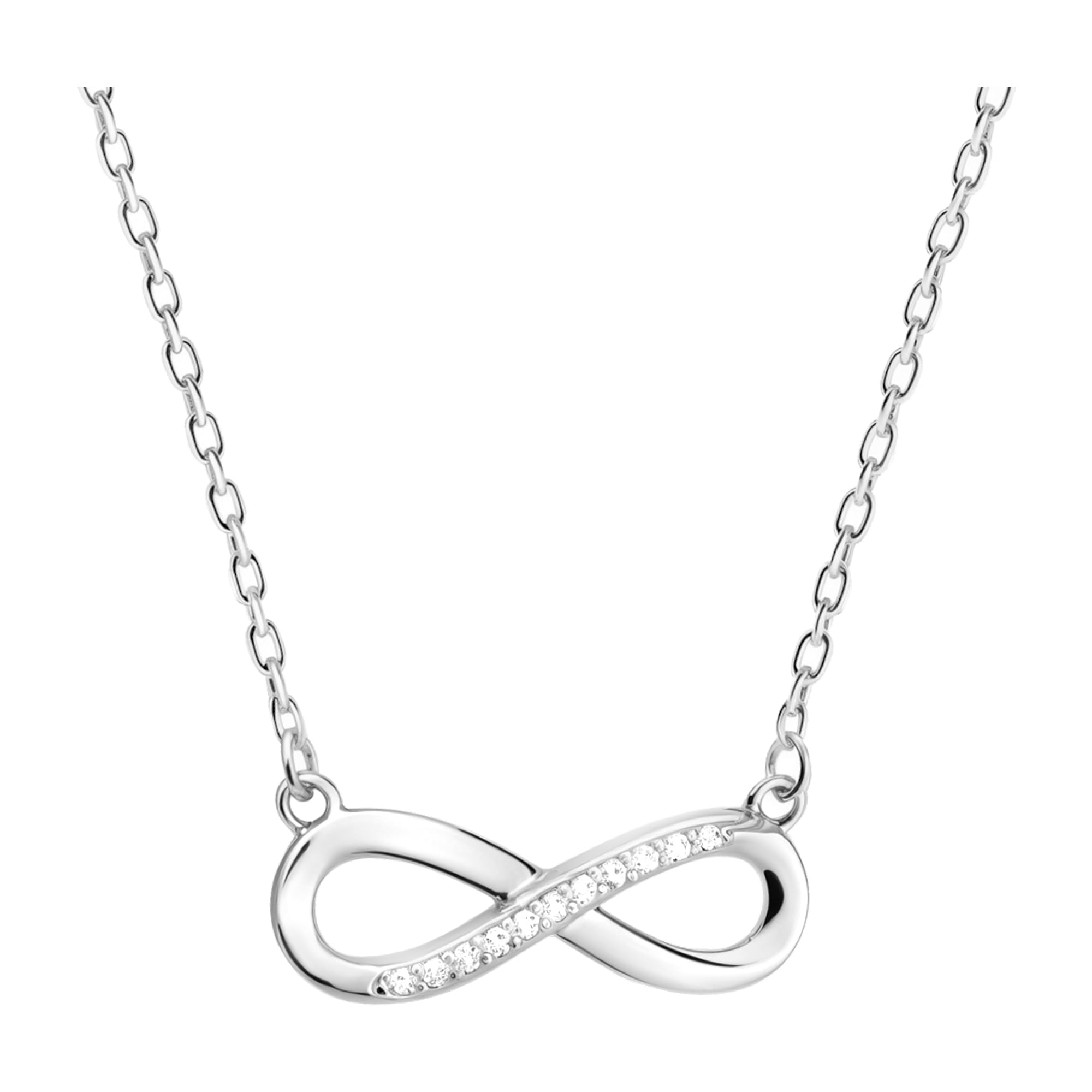 Sofia Milani - Damen Halskette 925 Silber - mit Zirkonia Steinen - Unendlich Infinity Anhänger