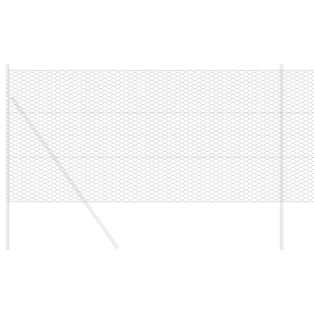 vidaXL Hexagon Fence Grey 0.5 x 10 m PVC, Garden and Terrace, Modern Rectangular Hexagon Fence, Outdoor Boundary Divider, Aesthetic Landscape Enclosure Feature