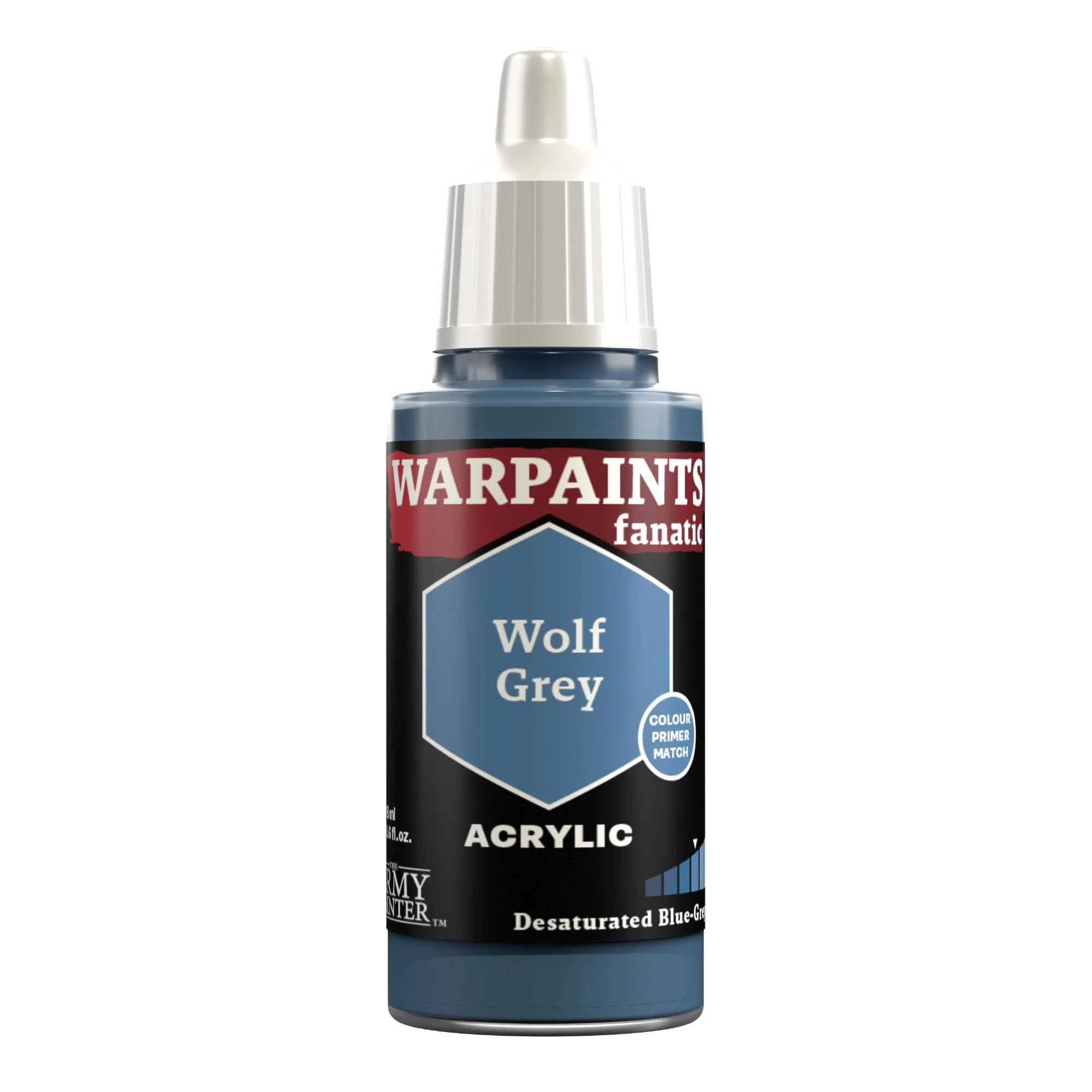 The Army Painter Grey Warpaints Fanatic Wolf Single Acrylics, Miniature Hobby Painting, Quality Paint For Miniature Wargaming