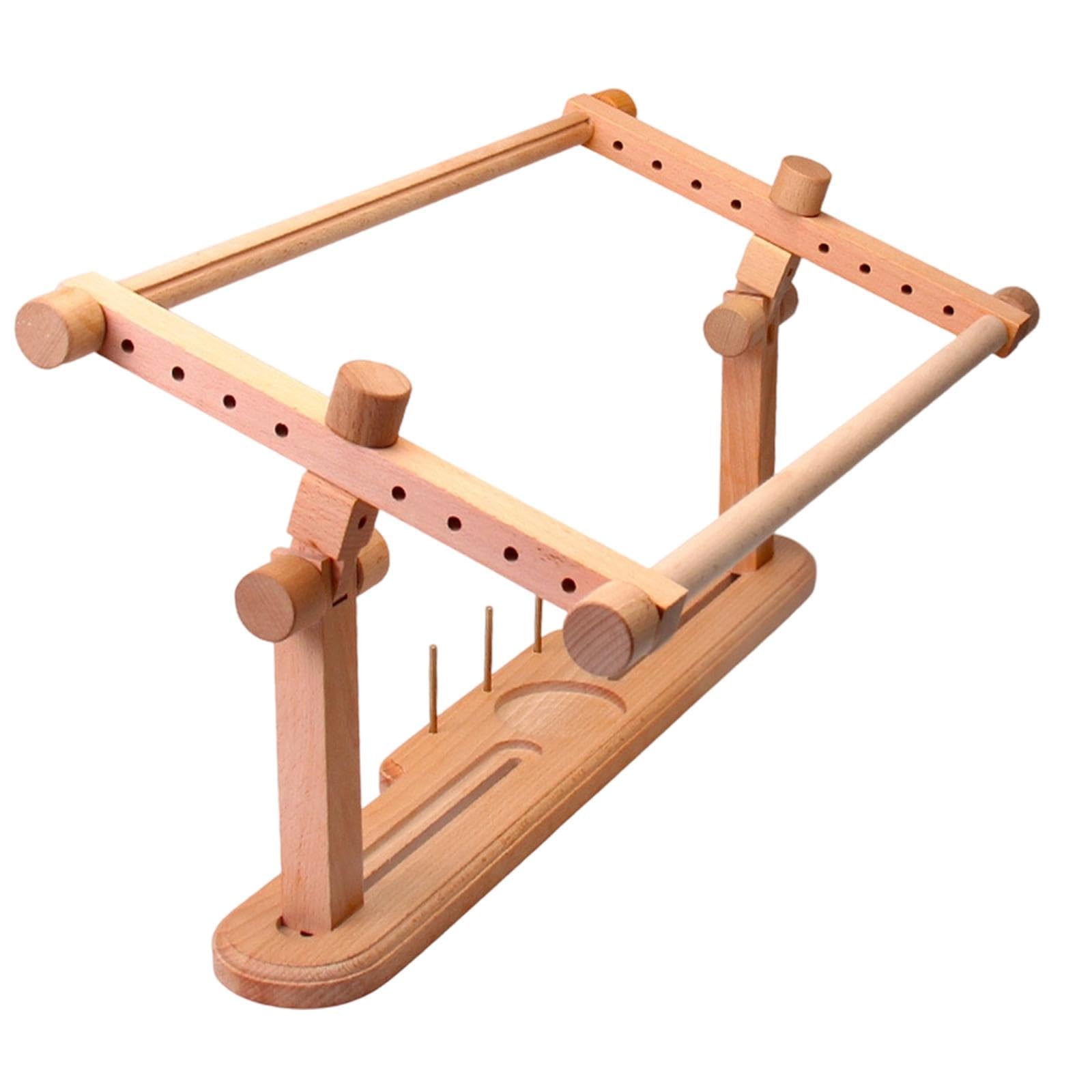 rockible Bastidor de Bordado de Madera Ajustable, Portátil, para Mesa, Regazo, Accesorio de Costura, Bastidor Multiusos para Punto de Cruz.