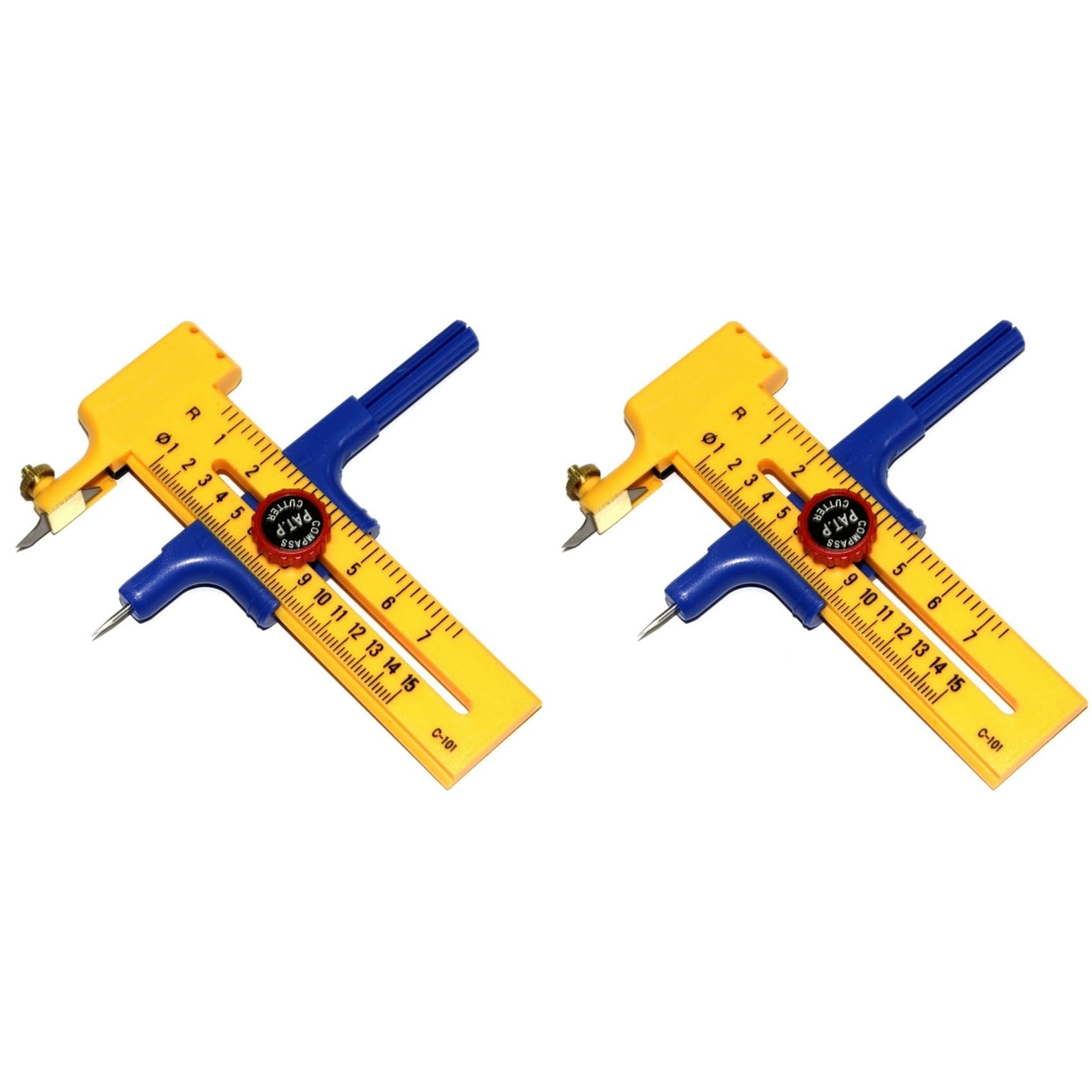 Jnchdghwa Yellow 2X Compass Circle Cutter Circular Cutting Tool Adjustable Compass Circle Cutter Cortador Circular Circle Cutter