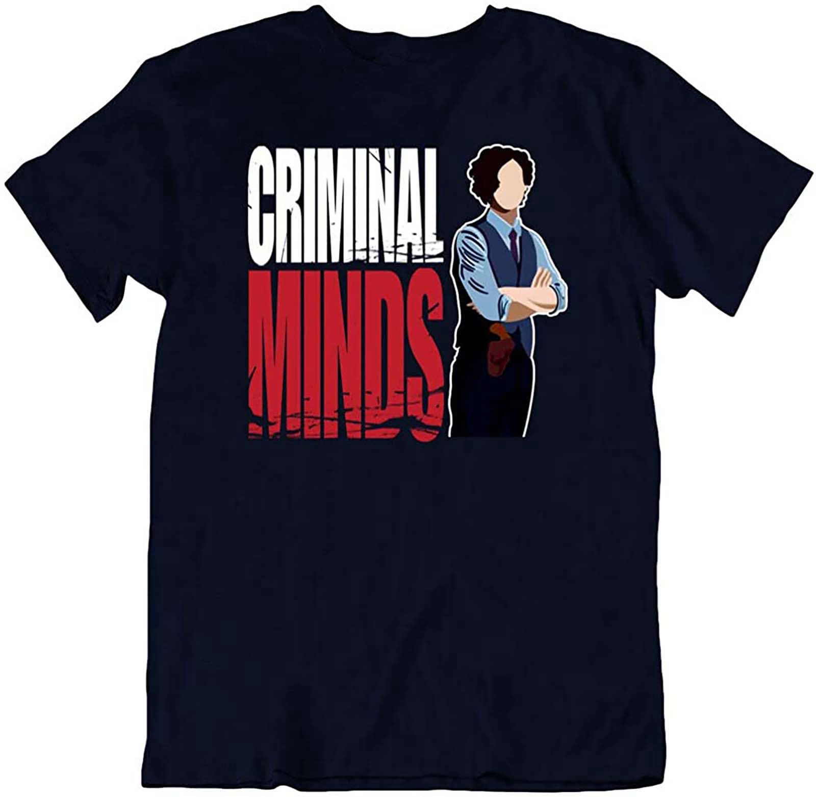 Criminal Minds Tee Quotes Spencer Reid Police Vintage Tv Series T-Shirts New for Men Black M