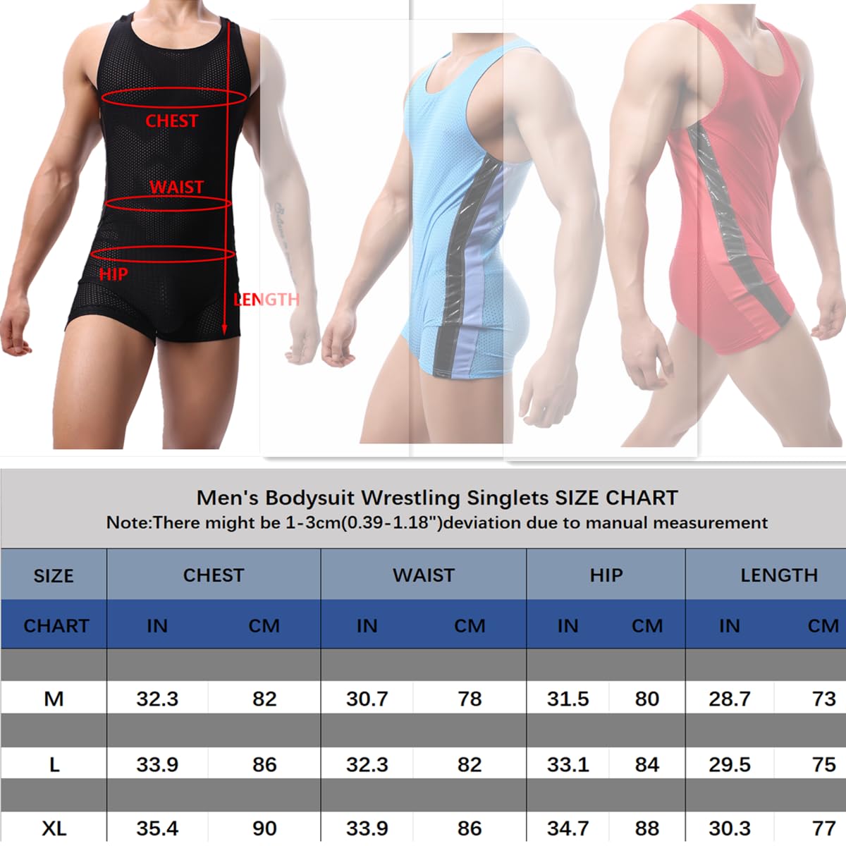 Męski podkoszulek zapaśniczy sportowy trykot body siłownia odzież sportowa podkoszulka, A-Czarny, XL