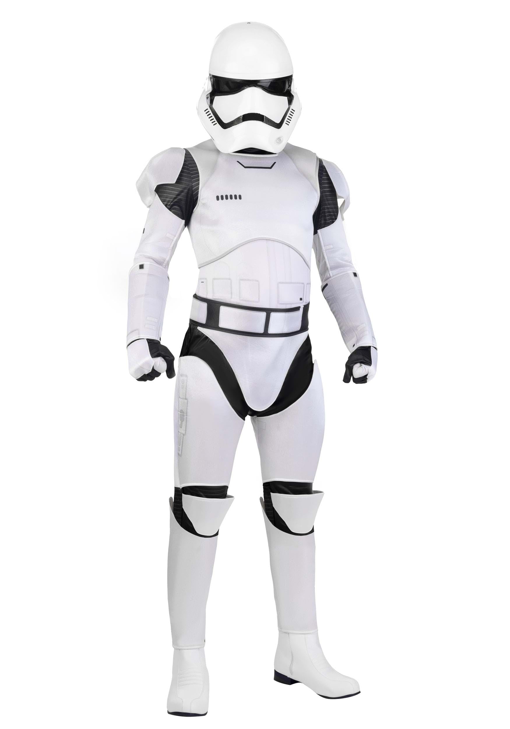 Deluxe Adult Star Wars First Order Stormtrooper Costume with Jumpsuit, Helmet Mask, Hood & Gloves - Officially Licensed