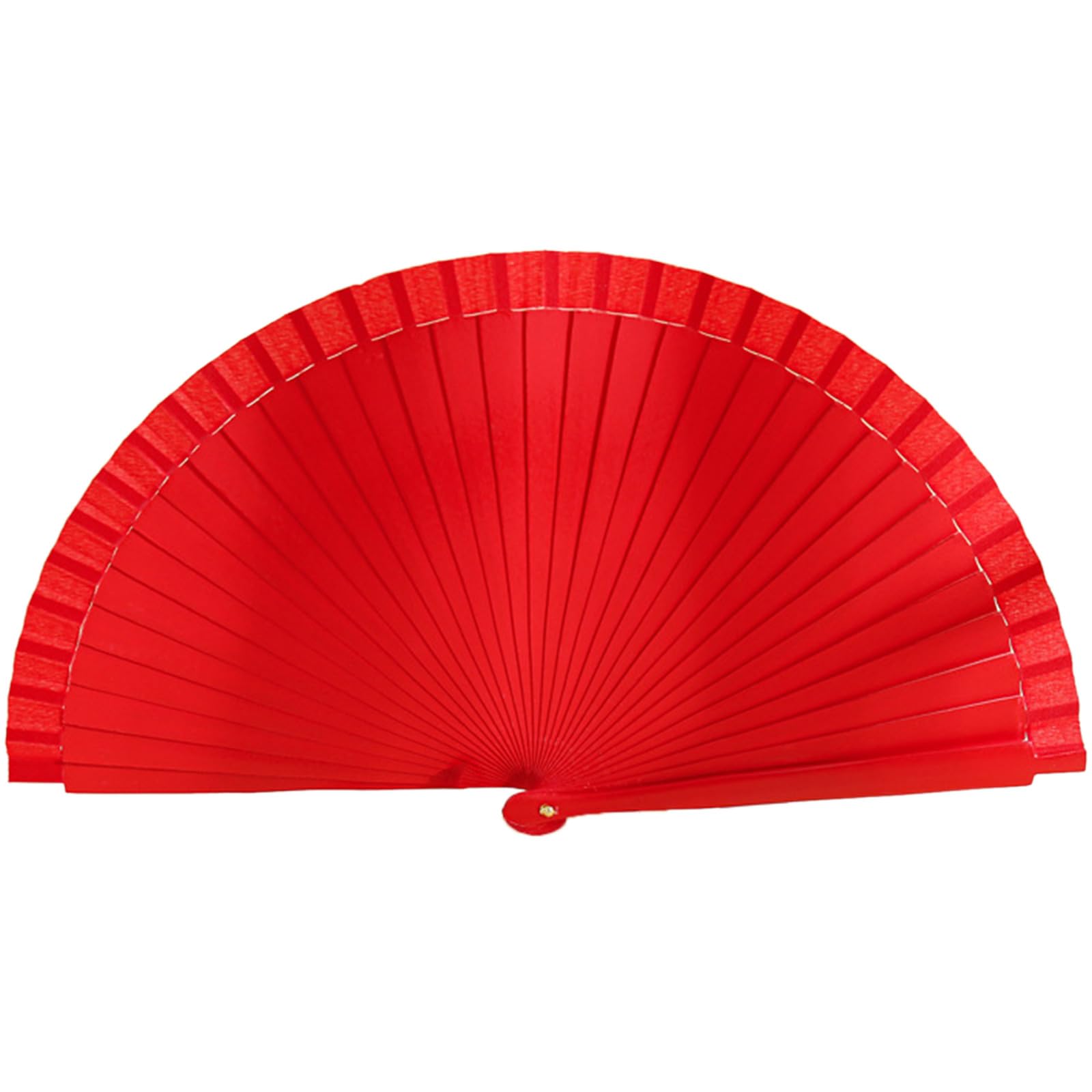 X-Institute Vintage Wooden Hand Fan Wedding Dance Solid Color Plain Folding Fan Elegant Handhelds Dancing Show Performances Spanish Fan