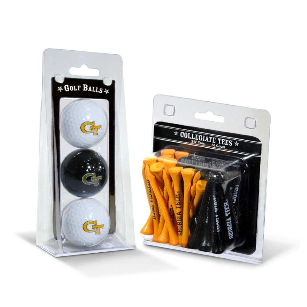 Team GolfNCAA Logo Imprinted Golf Balls (3 Count) & 2-3/4" Regulation Golf Tees (50 Count), Multi Colored