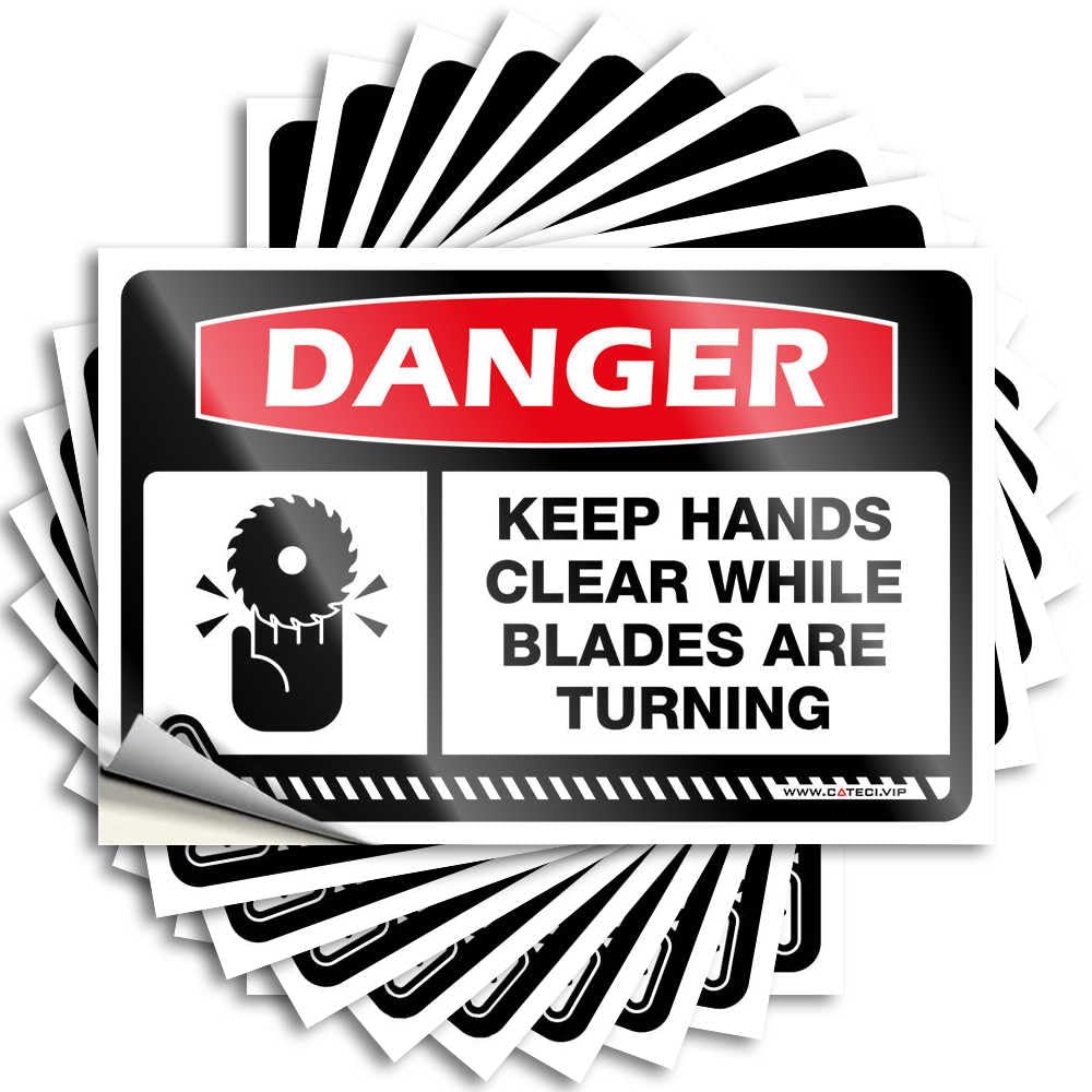 Fzfn Men's Colour Sticker Cocoa Custom Stickers, Hat Waterproof Danger Keep Hands Clear While Blades Are Turning For Hydro Flask | Coastal Vinyl Decals For Gamer Holiday Gift(8X12cm)