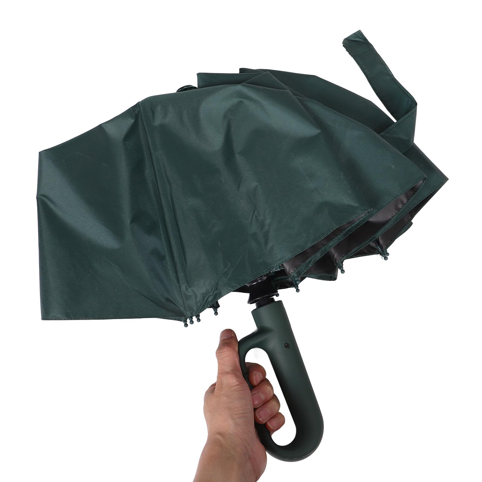 ibasenice Parapluie Pliant Automatique 10 Branches 3 Volets Revêtement Noir Anti-uv Vert Léger Compact pour Voyage Protection Pluie et Soleil Homme Femme Portable Style Plusieurs styles