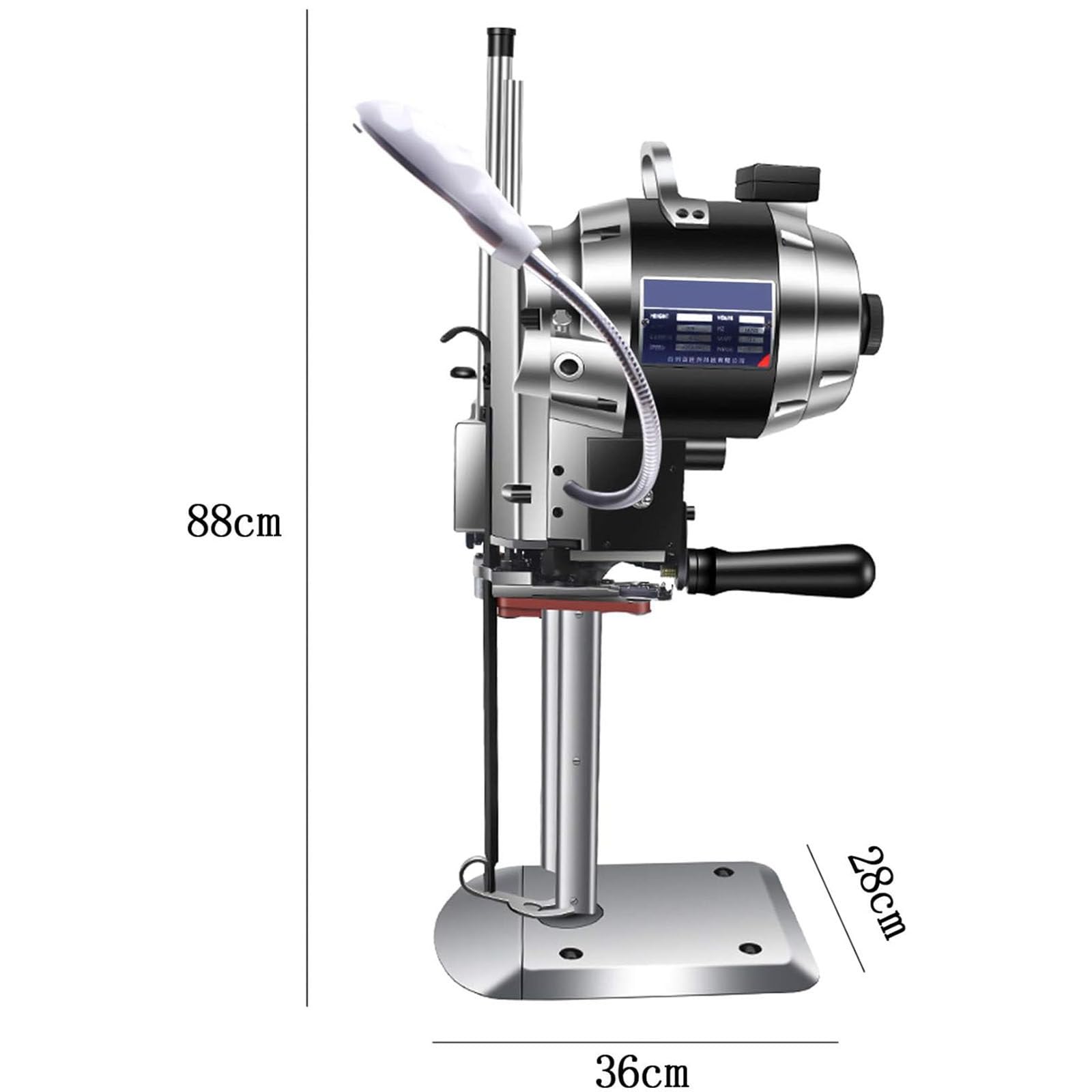 Máquina Cortadora Tela Electrica 1100w Cortador Tela Eléctrico De Cuchillo Recto Vertical Máquina De Corte Eléctrica para Textil Cuero Papel con Cuchilla Repuesto,13inch