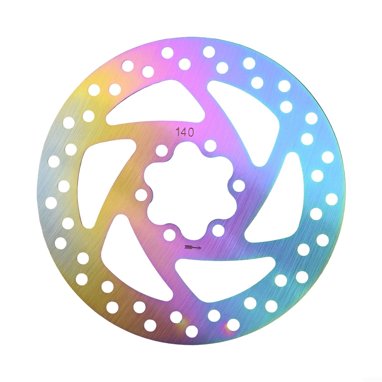 140mm 6-Hole Brake Disc for KUGOO For G2 MAX Electric Scooter – Metal Disc Compatible with Braking System, Silver Finish(Color is 140mm)