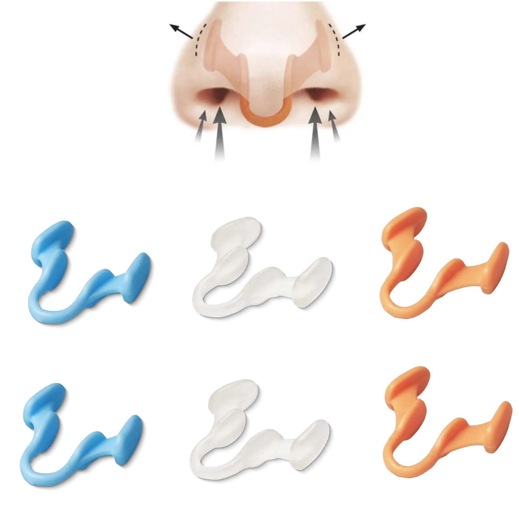 Nasal Dilator for Better Sleep Natural, Comfortable, Anti Snoring Device, Snoring Solution for Maximum Airflow and Easier Breathing 6 Pieces,Nasal dilators for Breathing