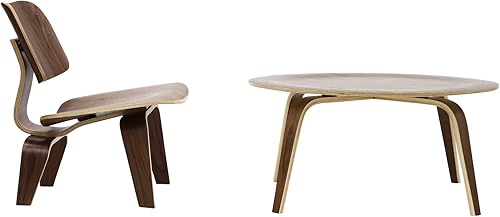 Miniatura 31 de Modway Fathom Mid-Century - Silla moderna de madera contrachapada moldeada para cocina y comedor en color natural