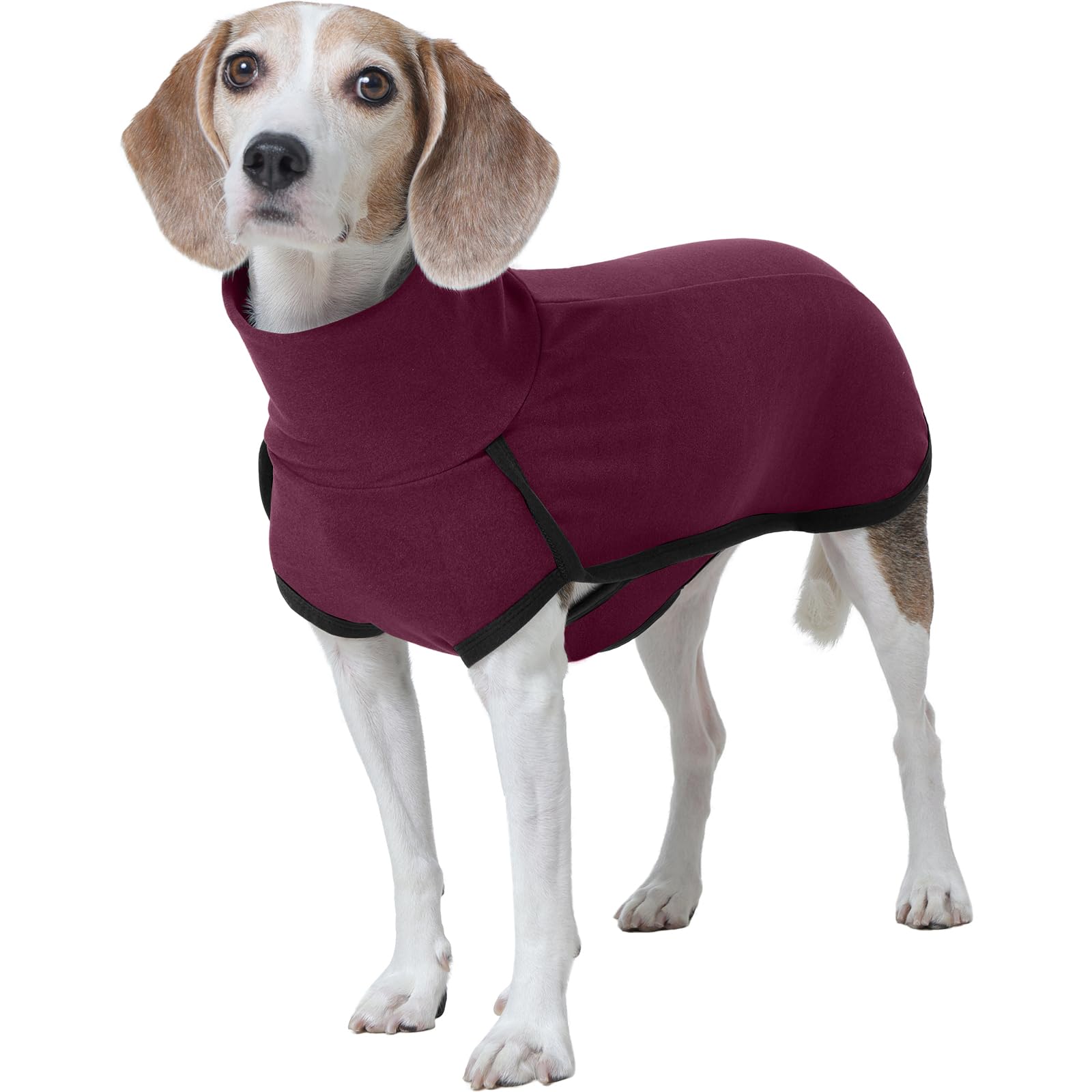 ROZKITCH Felpe per cani di piccola taglia, gilet invernale per cani di piccola taglia, maglione a collo alto elastico, maglietta leggera per cani di piccola e grande taglia, rosso, S
