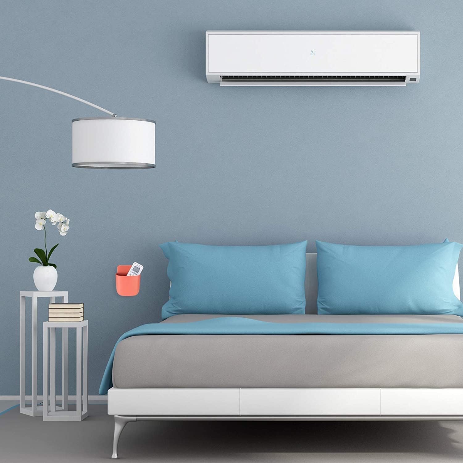 6 Pcs Remote Control Holder Wall Mounted, Self-Adhesive Wall Mount Phone Pen Pencil Makeup Brushes Glasses Holder Storage Box Organizer for Wall Beside Table - Image 6