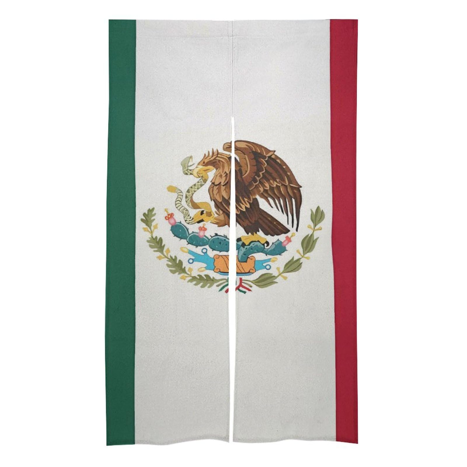 U.S. Canada Mexico Flags Funny Doorway Curtain 2 Panel Insulated Window Door Cover for Patio Kitchen Bedroom