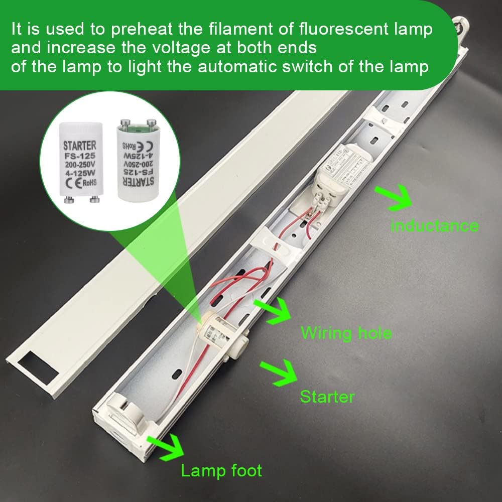 10X Fluorescent Light Starter 100-125W FS8 (Flu Tube Starter Switch