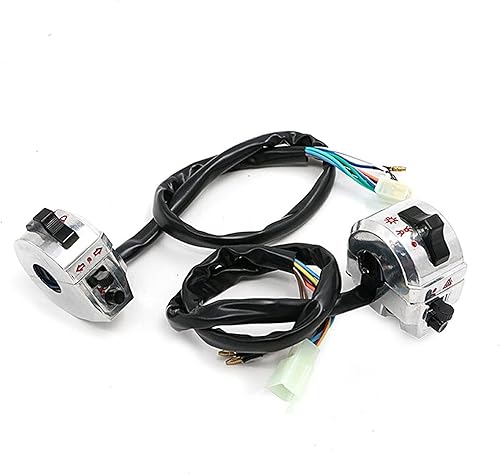 OROXCO Interruptor de manillar de motocicleta de 0.866in, 78 pulgadas, universal, barra de manillar de motocicleta izquierda y derecha, interruptor