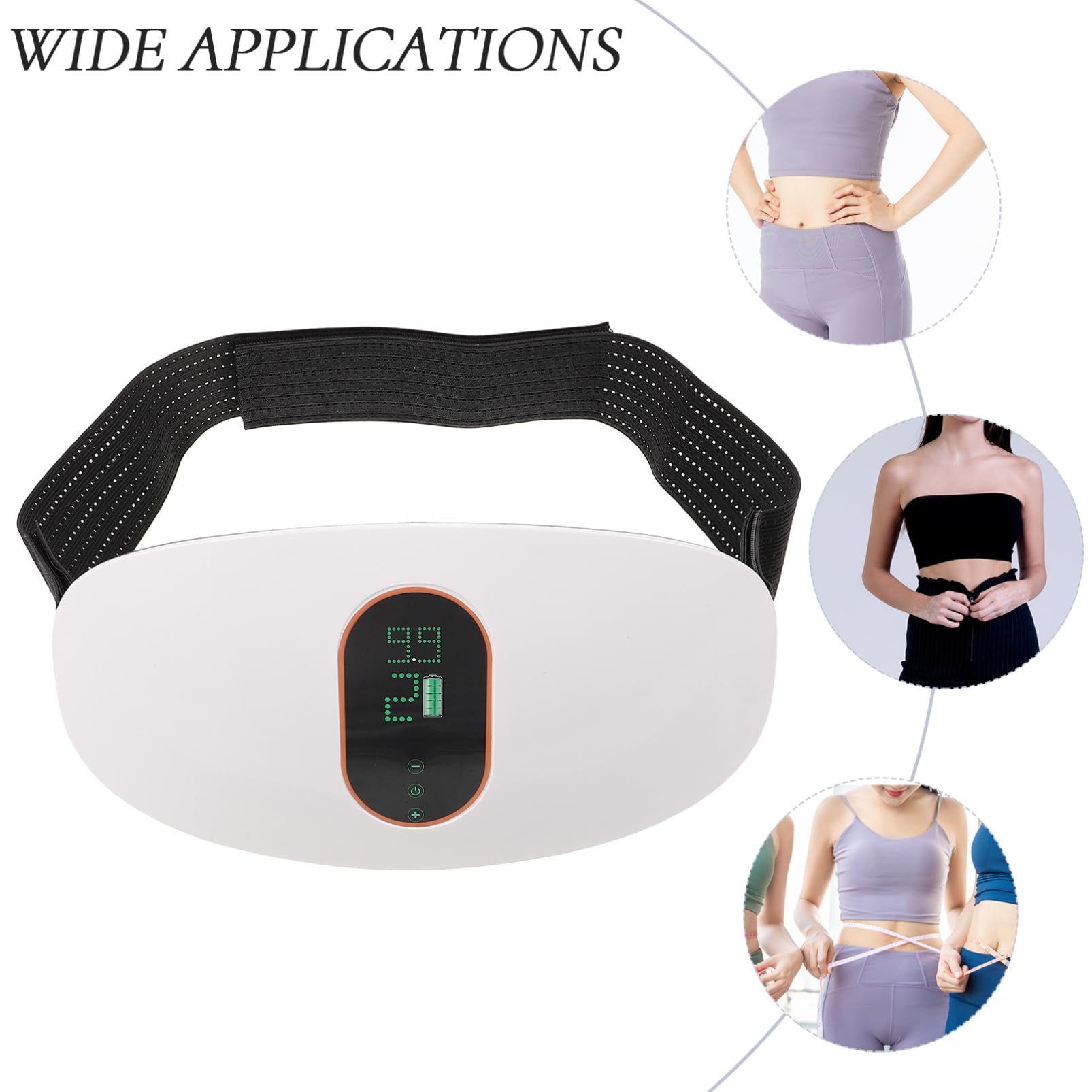 VICASKY Tragbares Bauchmassagegerät aus Elektrischer Schlankheitsgürtel mit Vibration Effektive Taillenmassage für Unterwegs für Fitness und Entspannung
