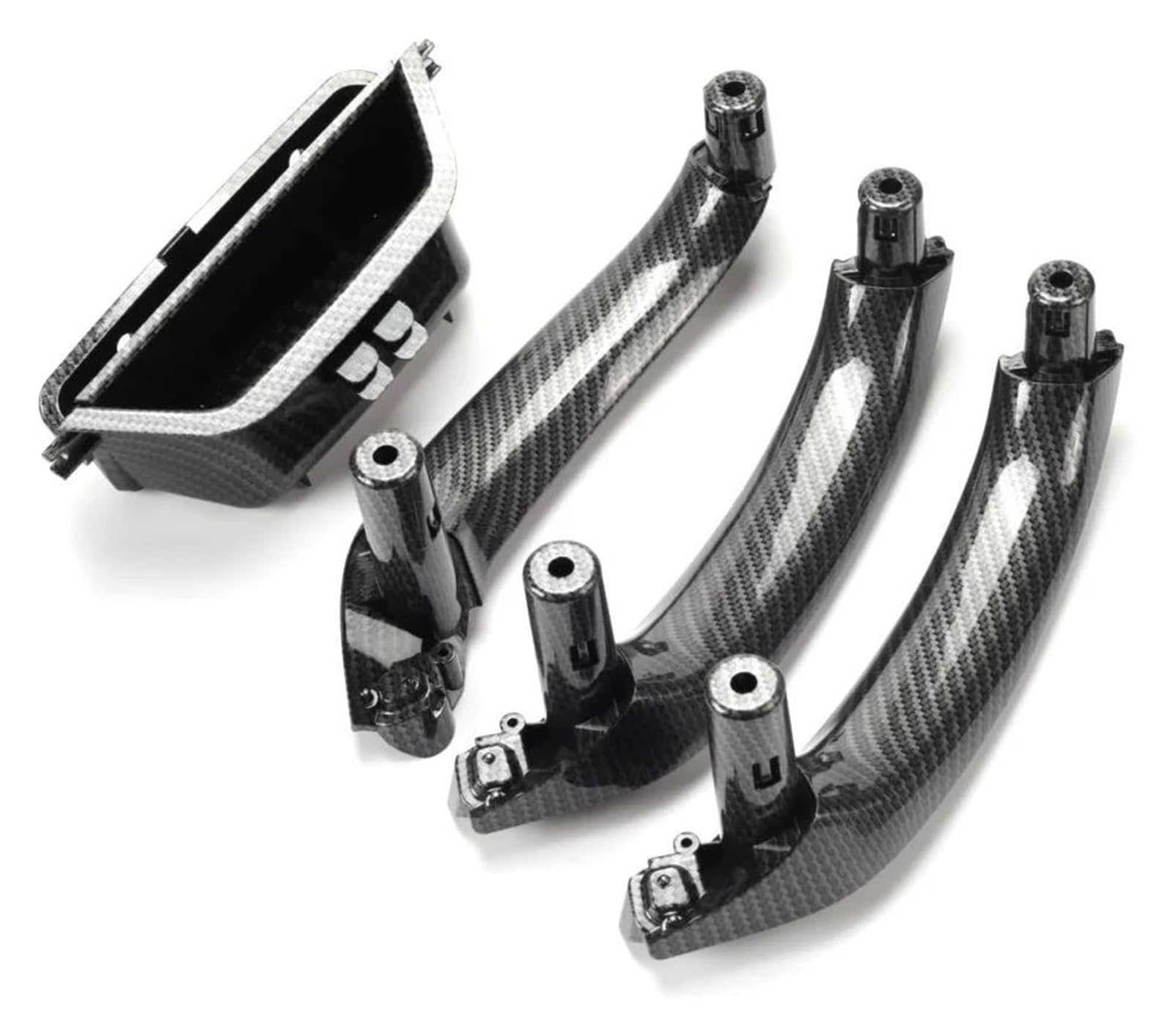 Fangziqq Lhd Carbonfiber Pattern Set For X3 X4 F25 F26 2010-2016 Lhd Rhd Car Front Left Door Inner Handle Pull Trim Panel 51417250307 Car Inner Door Handle(Lhd Carbonfiber Pattern Set)