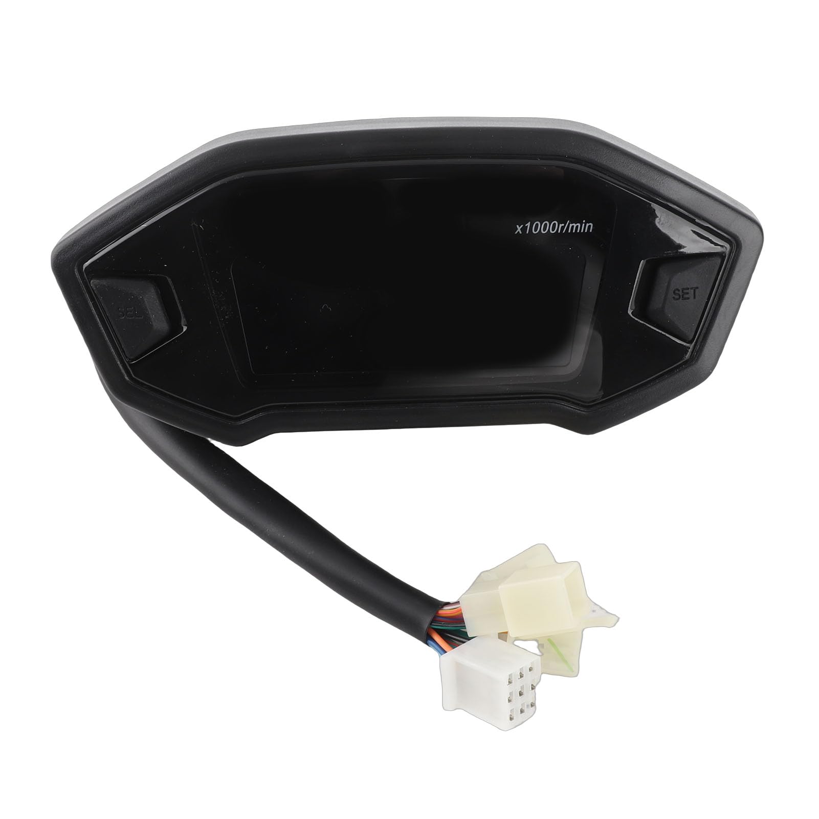 Tbest Velocímetro para Motocicleta, Tacómetro Digital de 8-12V (With